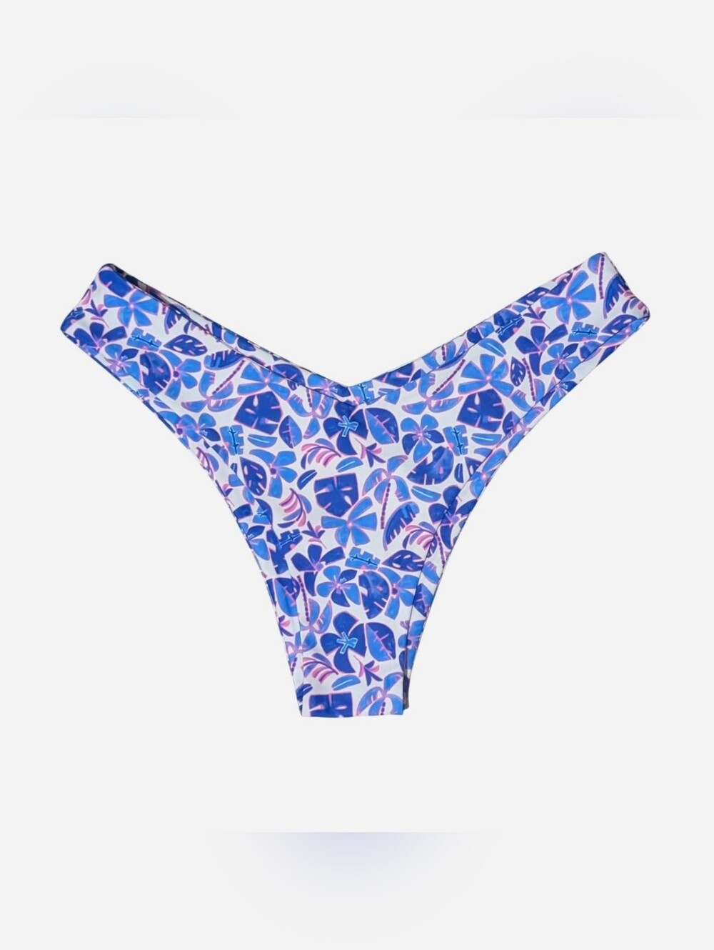Kulani Kinis Cheeky V Swimsuit Bikini Bottoms  Ocean Colada pattern Size XS